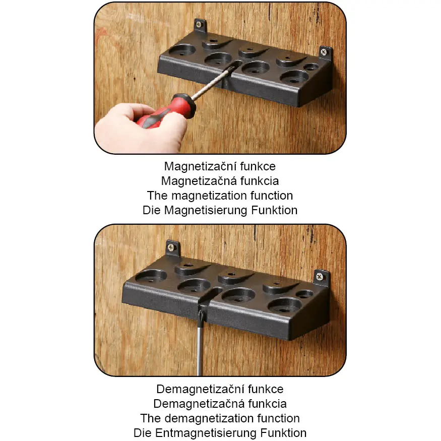 Sada šroubováků PL,PH,PZ 7-dílná profi v kartonu + plastový držák